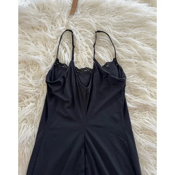 Skims Fits Everybody Lace Slip Dress Onyx Size Large - Picture 7 of 9